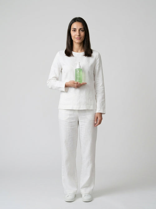 Skincare Cleanser — On Model — Neutral | Generated by Modelize